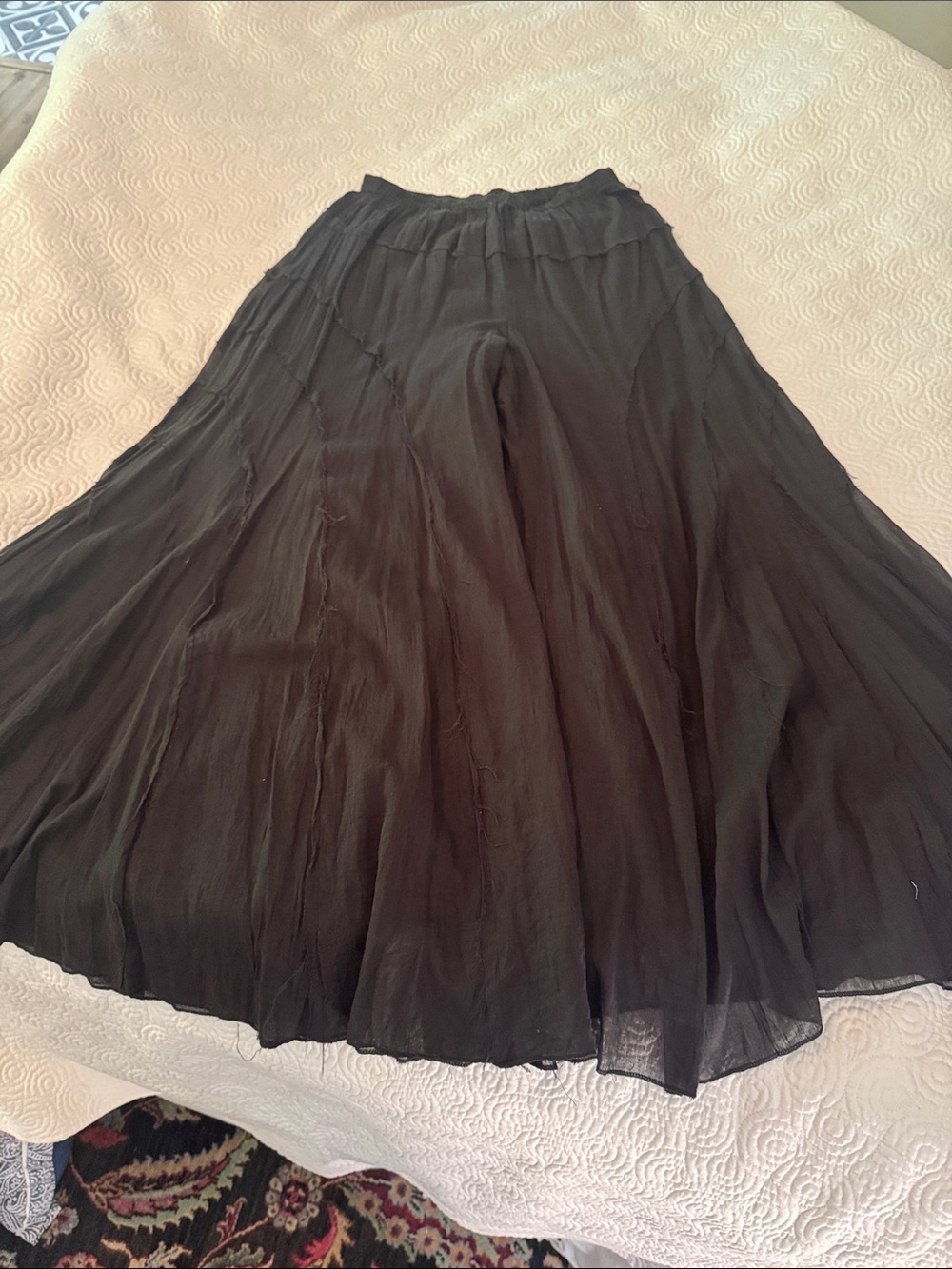 Black palazzo style pants